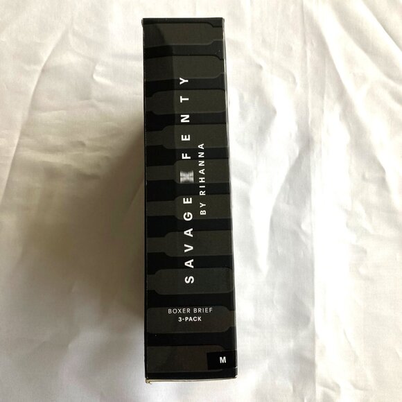 Savage X Fenty 3-Pack Boxer Briefs Cotton Men's Medium M Black Caviar NEW - Picture 4 of 9